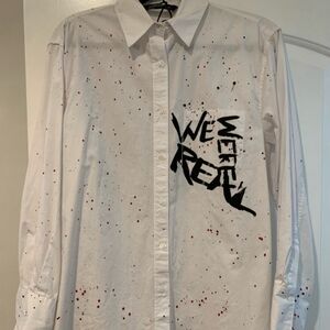 Zara Grafitti Poplin Shirt